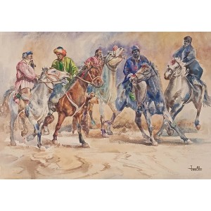Farrukh Naseem, 21 x 29 Inch, Watercolor on Paper, Figurative Painting, AC-FN-129